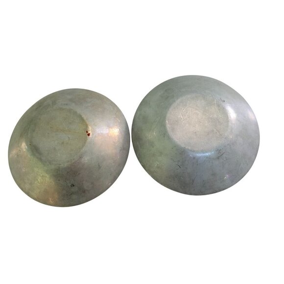 1950's Mid Century Tile Mosaic Aluminum Backed Ashtrays Lot Of 2 5"x1" - Picture 4 of 6